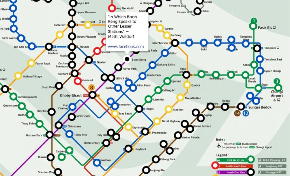 mrt trein kaart Singapoer