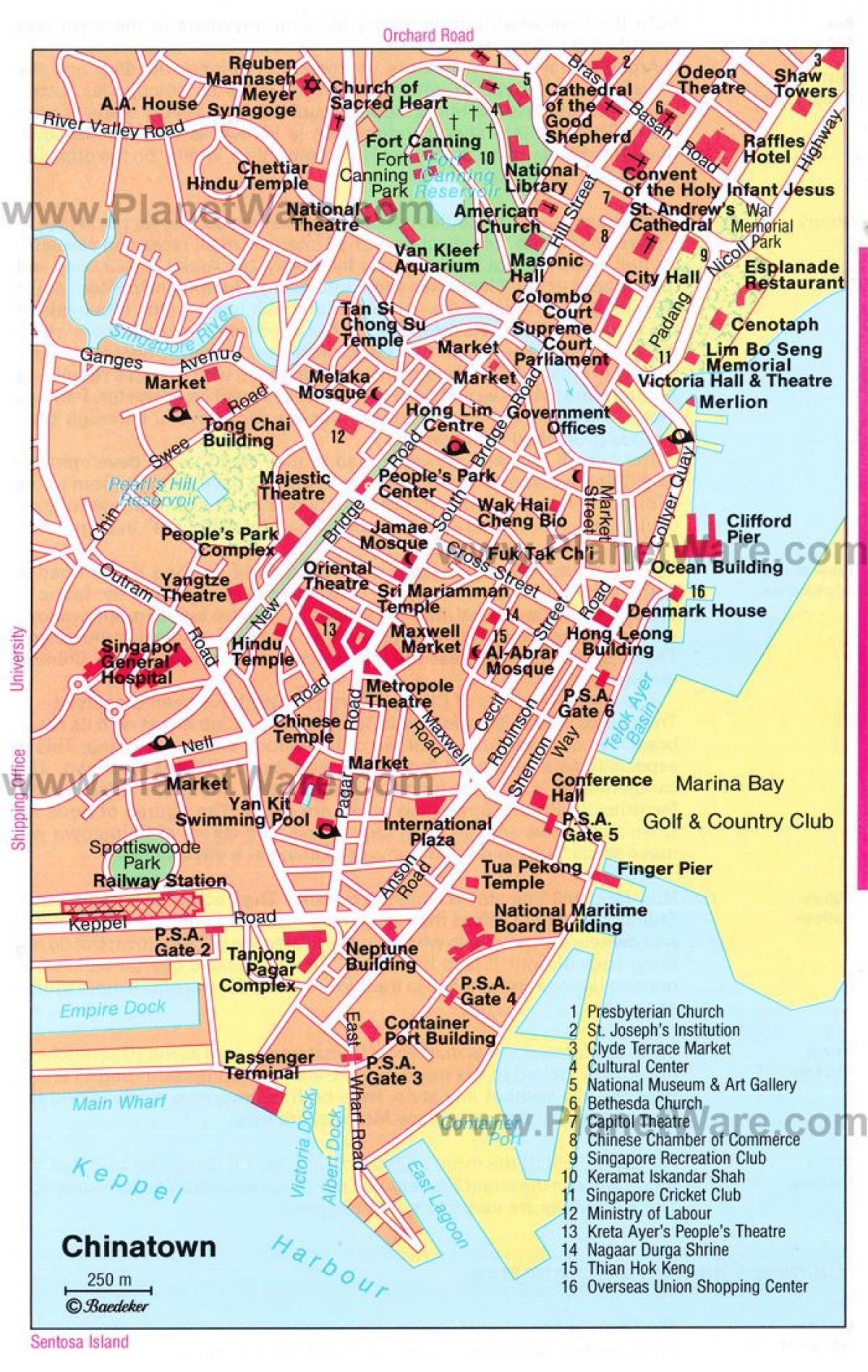 chinatown Singapoer kaart