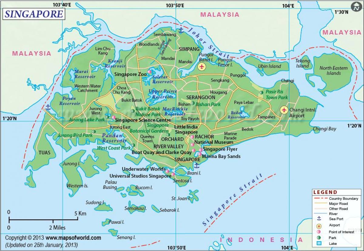 Singapoer-plek op kaart