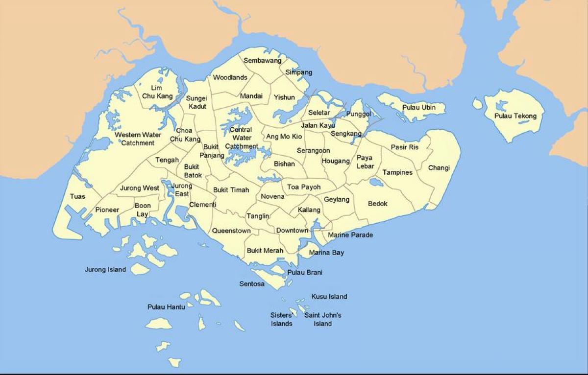 kaart van Singapoer land