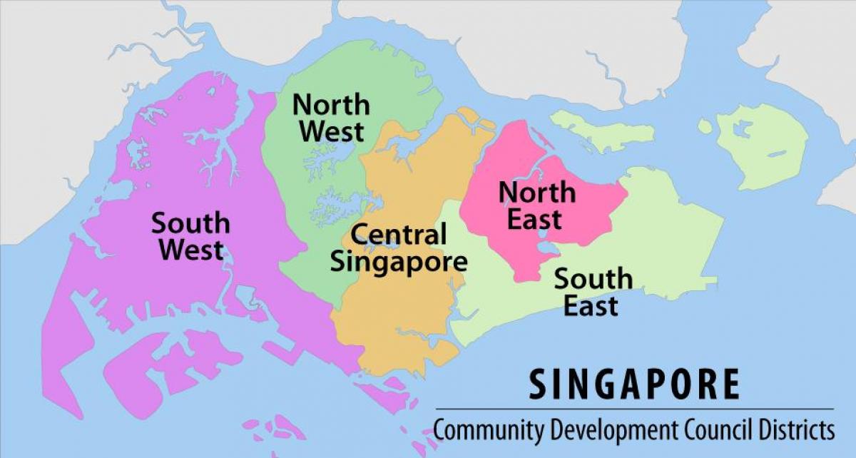 kaart van Singapoer streek