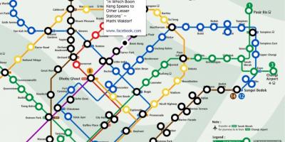 Mrt trein kaart Singapoer