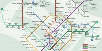 Metro kaart Singapoer