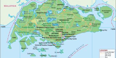 Kaart van Singapoer stad
