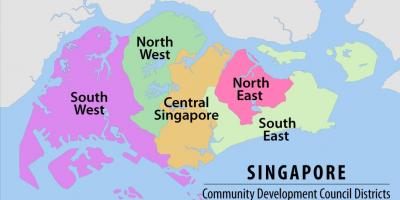 Kaart van Singapoer streek